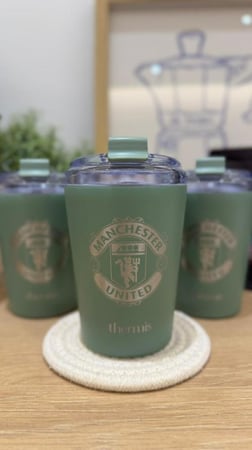 كوب حراري 350 مل أخضر ملكي (قابل للتخصيص)