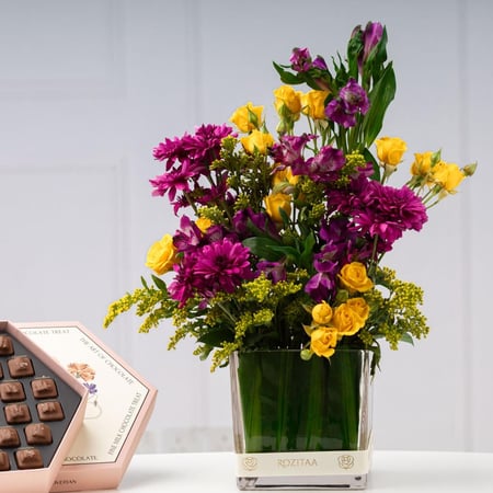 مزهرية شذى الربيع مع بيكان الكراميل المملح من هانوفيرين