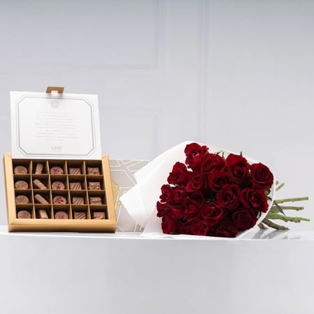 نغم الورد مع شوكلت ليفو 20 قطعة