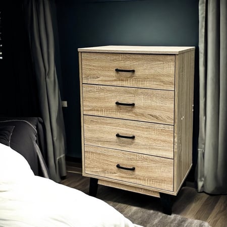 كومدينة جانبية خشب بيج 4 أدراج AW15581-2