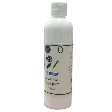 ألوان أكريليك أبيض 250 مل LOTUS AC-250