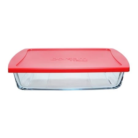 صحن بايركس زجاجي بغطاء 1.32 لتر borcam 59864