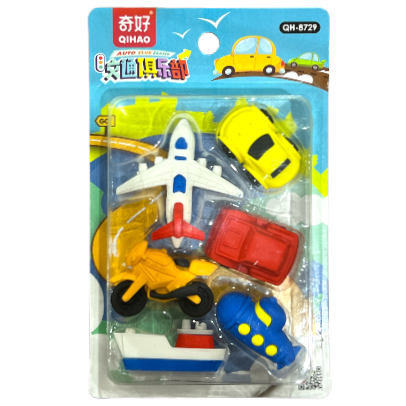 ممحاة 6 قطع شكل وسائل نقل QIHAO QH-8729
