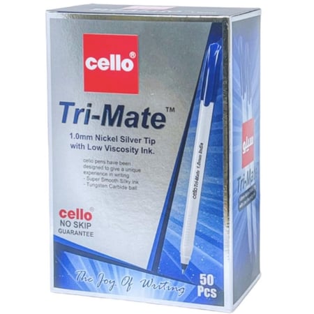 قلم حبر جاف اخضر 1 ملم Cello Tri-Mate