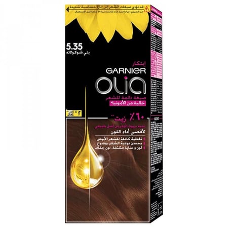 غارنييه اوليا كريم صبغة للشعر (5.35) بني شوكولاتة 68Y707