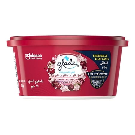معطر للسيارة ميني جل برائحة عبق الورد والتوت البري 70 جرام glade
