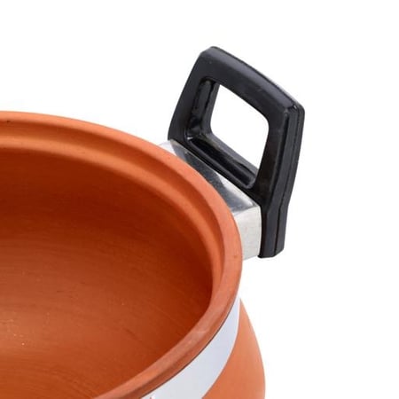 وعاء فخار بغطاء زجاجي للطبخ 2 لتر - Olsenmark OMCP6020