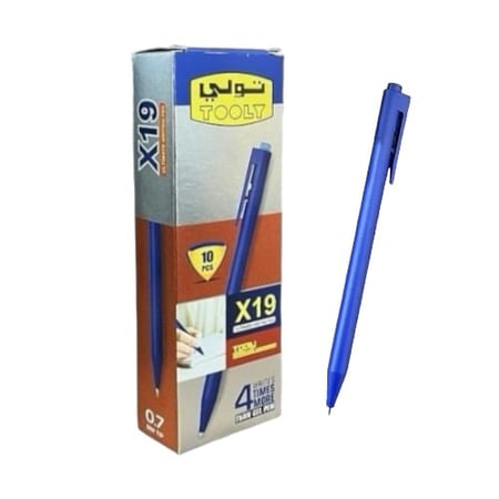 قلم أزرق جاف 0.7 ملم TOOLY X19-10