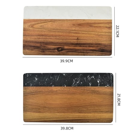 لوح تقديم رخامي خشبي 40*20 سم CC43607