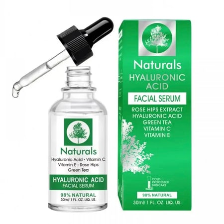 ناتشورال سيروم بحمض الهيالورونيك وفيتامين سي للوجه لمحاربة التجاعيد 30 مل Naturals OCB9893