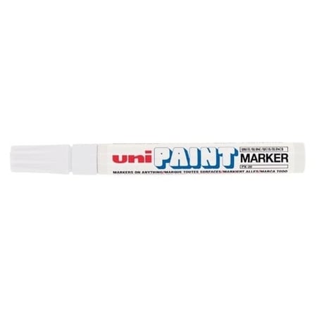 قلم ماركر بويه ابيض 2.8mm راس دائري يوني بول (uni-ball PX-20(L
