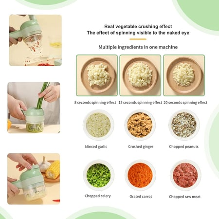 قطاعة خضار 4 في 1 قابلة لإعادة الشحن HE7271