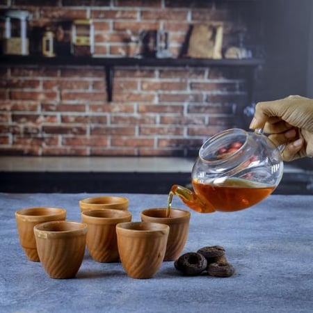 طقم اكواب فخار 6 قطع 80 مل - Olsenmark OMCP6021