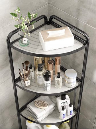 رف تخزين زاوية قابل للطي 3 ارفف لون ابيض 87*38*7.5 سم EXTRA EX-84059