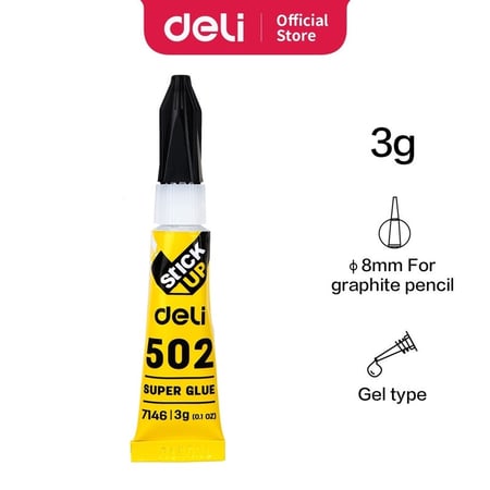 غراء لاصق سريع وقوي 3 غرام DELI SUPER GLUE