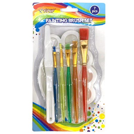 مجموعة فرش مع بالته الوان 7PCS