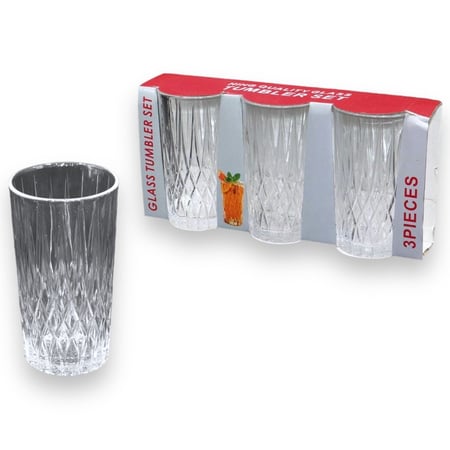 طقم أكواب زجاج 3 قطع ALSAHAH Z9093