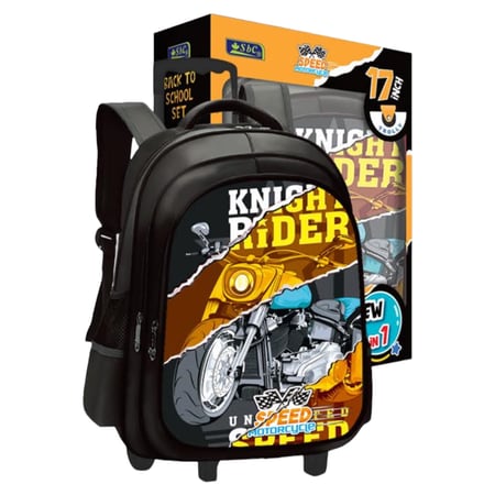 طقم شنطة مدرسة بكفرات 17 انش 14 قطعة SBC 4757-078