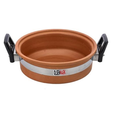 وعاء فخار بغطاء زجاجي للطبخ 2.5 لتر - Olsenmark OMCP6017