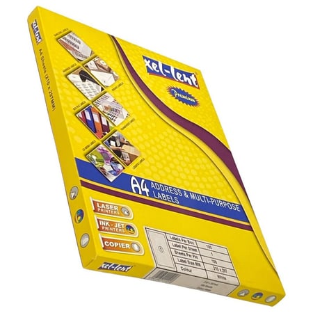 ورق ستيكر لاصق مطفي ابيض 100 ورقة XEL-LENT LFL00031 A4