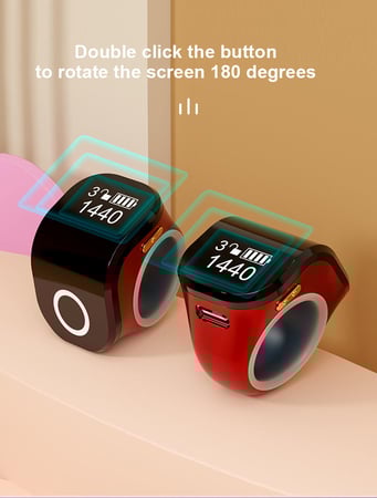 خاتم تسبيح ذكي لون أسود 01443