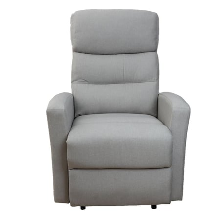 كرسي استرخاء هزاز قماش رمادي فاتح ASL-7187