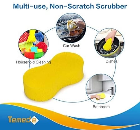 اسفنجة تنظيف لون برتقالي وسط V.2