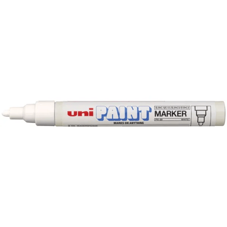 قلم ماركر بويه ابيض 2.8mm راس دائري يوني بول (uni-ball PX-20(L