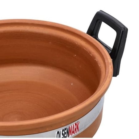 وعاء فخار بغطاء زجاجي للطبخ 1.5 لتر - Olsenmark OMCP6016