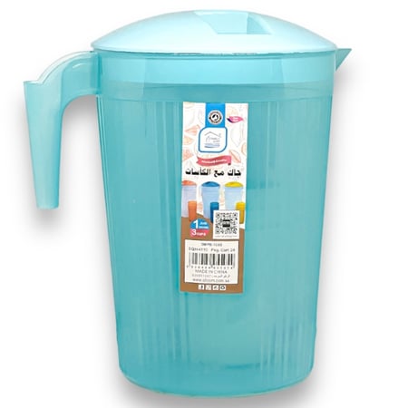 ترمس عصير بلاستيك مع 3 اكواب 3.5 لتر SQH-4010