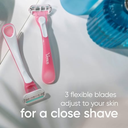 موس حلاقة نسائي 3 شفرات 3 قطع Gillette Venus sensitive