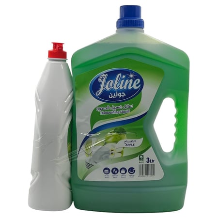 جولين سائل غسيل الصحون 3 لتر + 1 لتر برائحة التفاح Joline