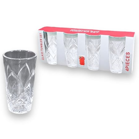 طقم أكواب زجاج 4 قطع ALSAHAH Z9085