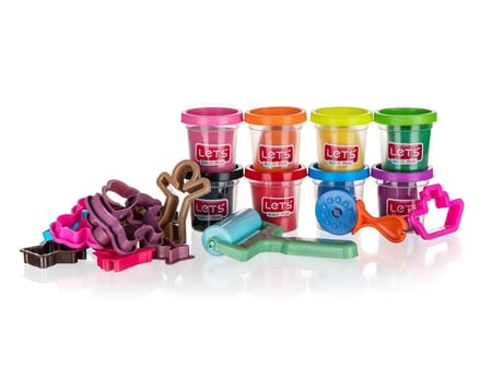 صلصال طبي تركي 8 ألوان 24 قطعة 448 جرام Lets L8508