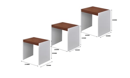 طقم طاولات جانبية 3 حبات ماليزي MLY-712