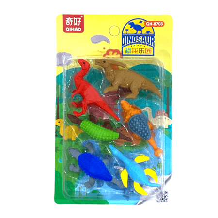 ممحاة 6 قطع شكل ديناصور QH-8703
