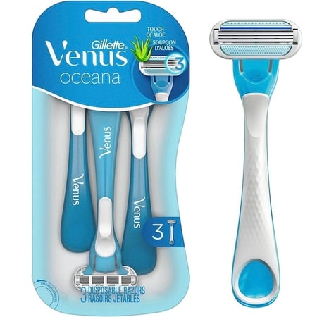 جيليت اوشيانا موس حلاقة بالصبار 3 شفرات 3 قطع Gillette