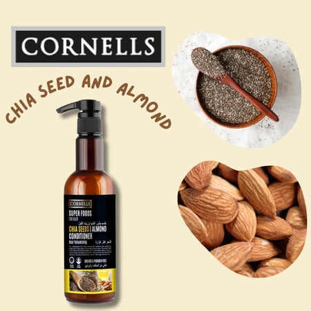 كورنلز بلسم لشعر اكثر غزارة بذور الشيا وزيت اللوز 500 مل CORNELLS