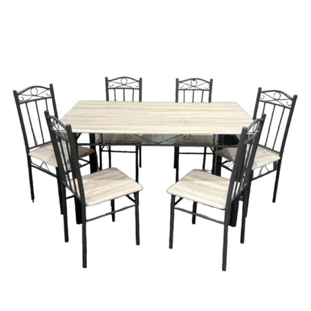 طقم طاولة طعام مع 6 كراسي AW15697-2