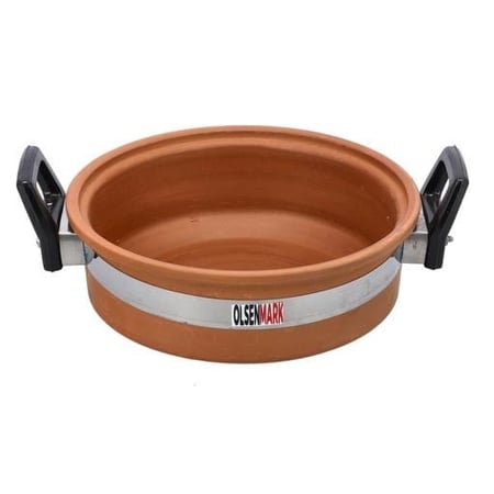 وعاء فخار بغطاء زجاجي للطبخ 1.5 لتر - Olsenmark OMCP6016