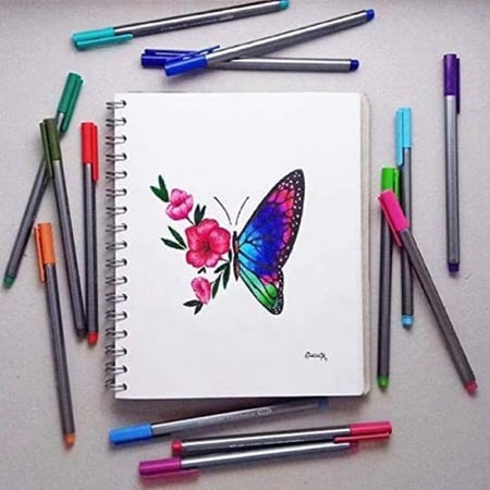 مجموعة اقلام حبر بخط رفيع 0.3 ملم مكونة من 10 الوان ستلدر STAEDTLER