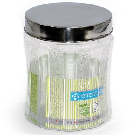 برطمان بغطاء ستيل 2000 مل ALSAHAH 100208