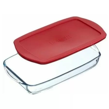 صحن بايركس زجاجي بغطاء 1.32 لتر borcam 59864