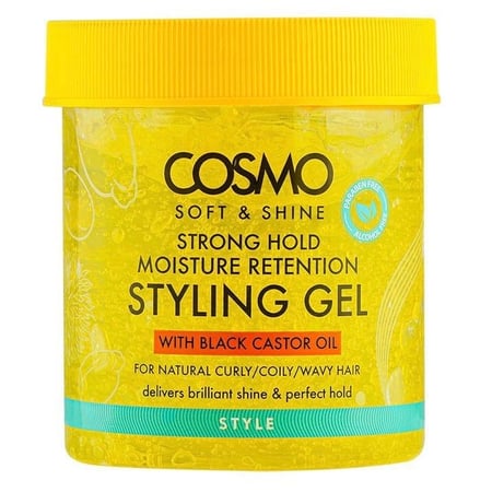 كوزمو سوفت اند شاين جل التصفيف للشعر بخلاصة زيت الخروع 450 غرام COSMO