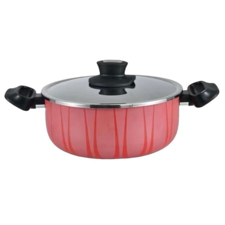 قدر تفلون مع غطاء ستانلس ستيل 20 سم MISTER COOK MC/1253/20