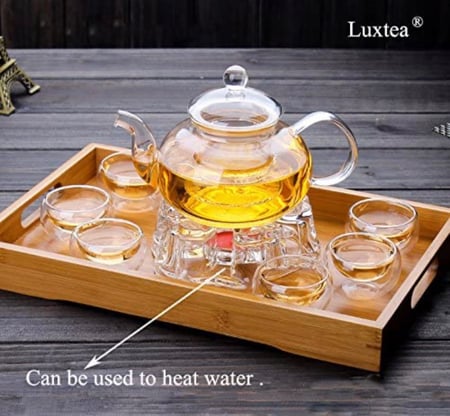 قاعدة شمعة زجاجي لتسخين الشاي YIIN 21790