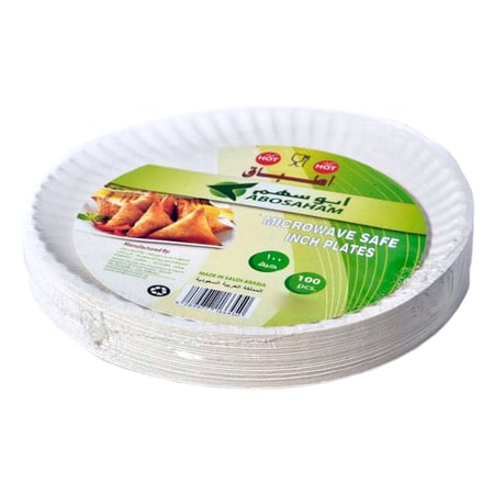 أطباق ورقية 7 انش 100 قطعة 30716