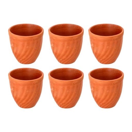 طقم اكواب فخار 6 قطع 80 مل - Olsenmark OMCP6021