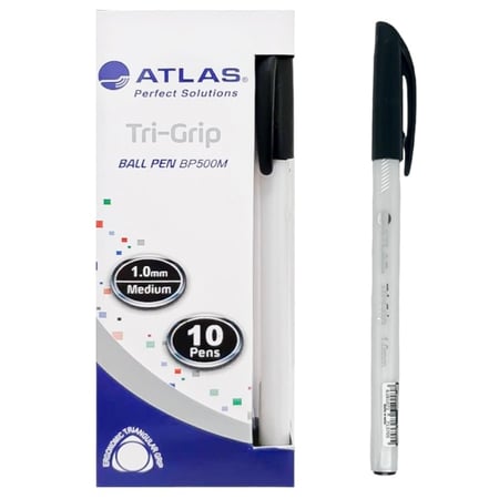 قلم حبر جاف اسود ATLAS AS-BP500M-BK