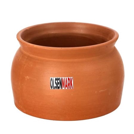 وعاء فخار بغطاء للطبخ 1 لتر 14*10 سم - Olsenmark OMCP6029